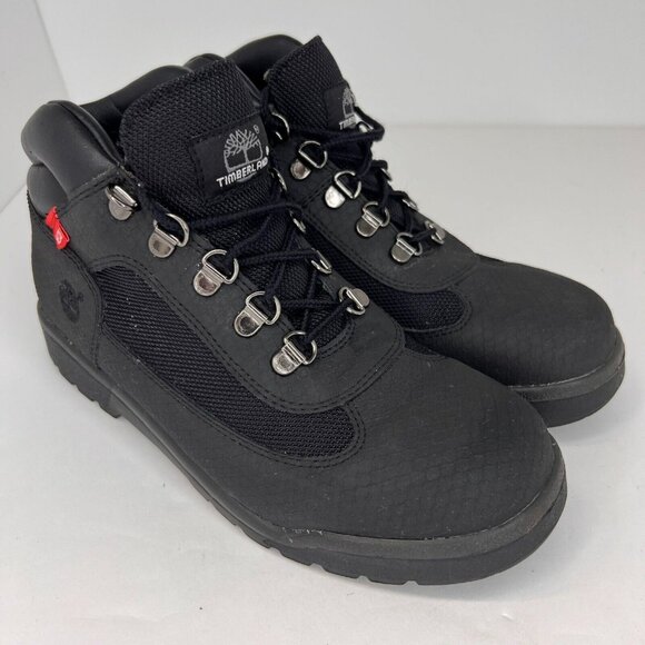 Timberland Helcor Mens 243330 Black Canvas Mid Top Size 6 Hiking Boots main image 7